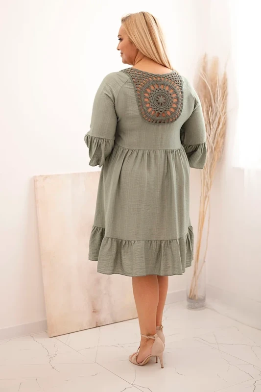 Sukienka plus size z ażurowymi plecami ( r. 44-50) - 100 % wiskoza  