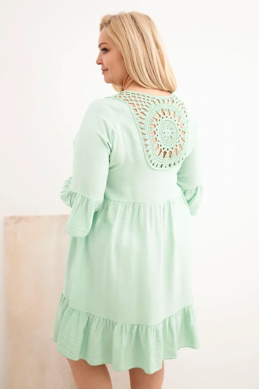 Sukienka plus size z ażurowymi plecami ( r. 44-50) - 100 % wiskoza 