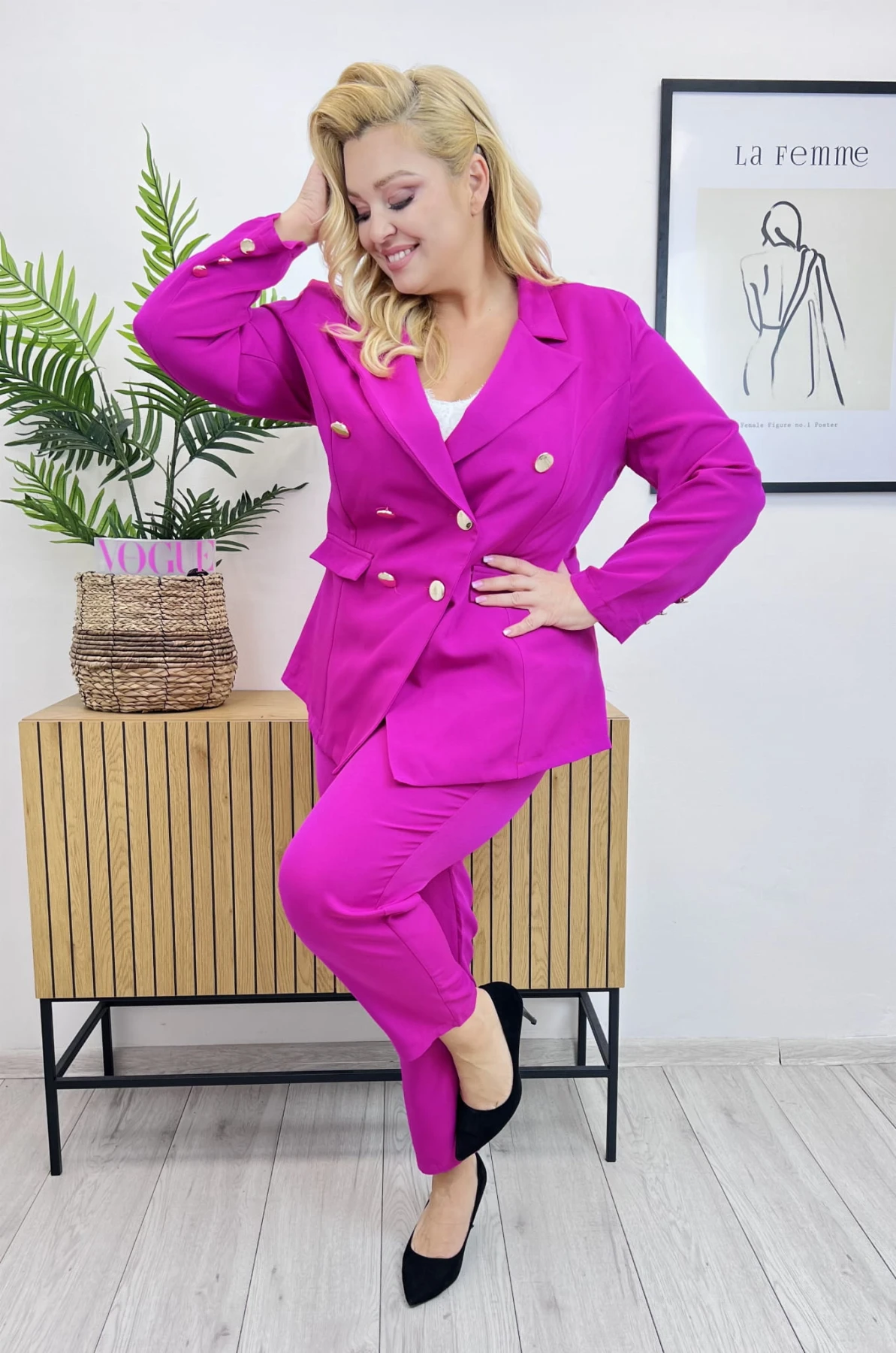 Garnitur plus size z GUZIKAMI LOVE ( r. 48-56)  
