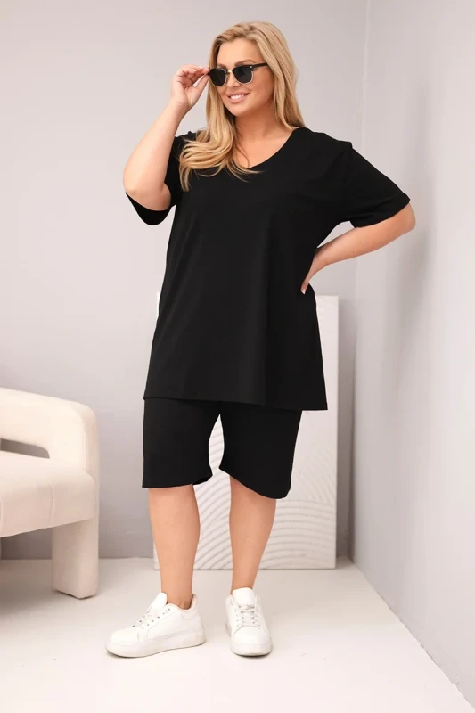 Komplet damski bawełniany Plus Size ( r. 46-56) mod 8254