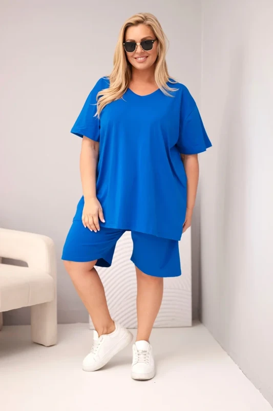 Komplet damski bawełniany Plus Size ( r. 46-56) mod 8254 
