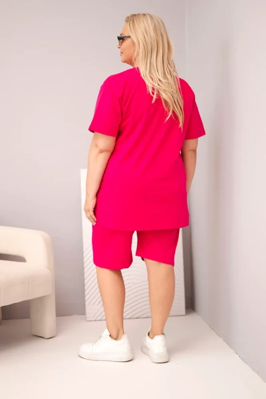 Komplet damski bawełniany Plus Size ( r. 46-56) mod 8254  