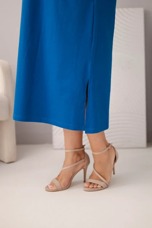 Sukienka damska Plus Size bawełniana z dekoltem w serek ( r. 44-54) mod 7084 