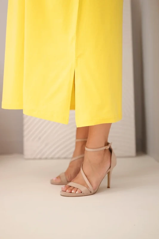 Sukienka damska Plus Size bawełniana z dekoltem w serek ( r. 44-54) mod 7084 