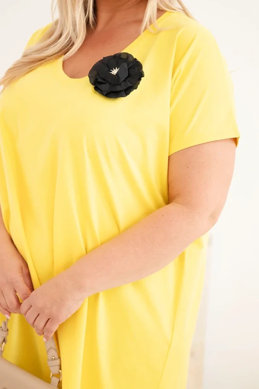 Sukienka  Plus Size bawełniana z broszką ( r. 48-56) mode 6760 