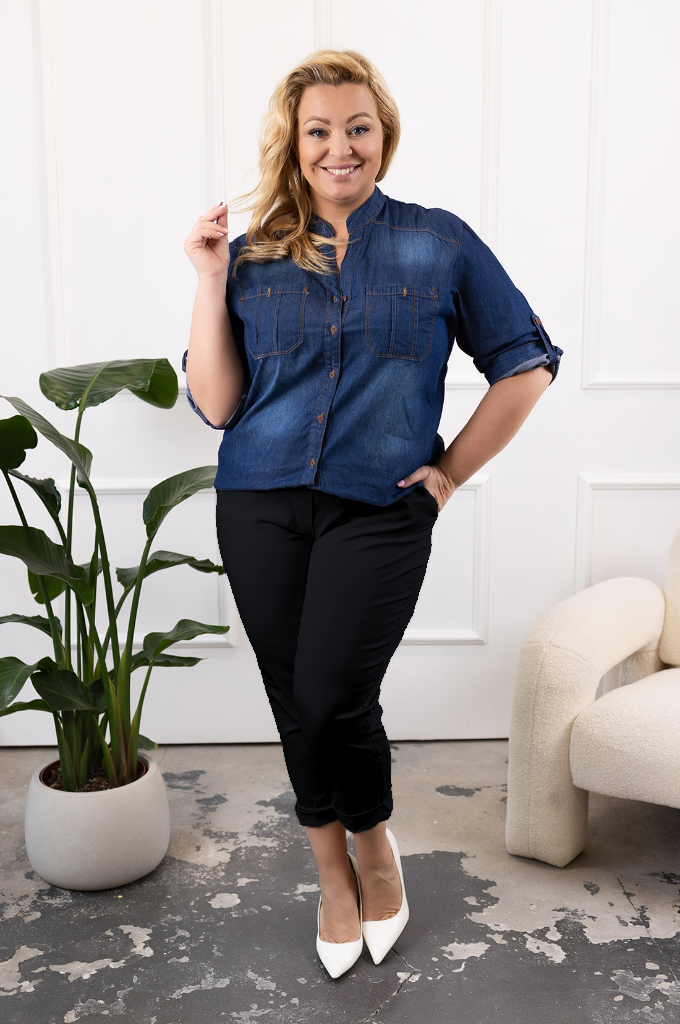 Czarne spodnie plus size Fashioni  (r.44-54)