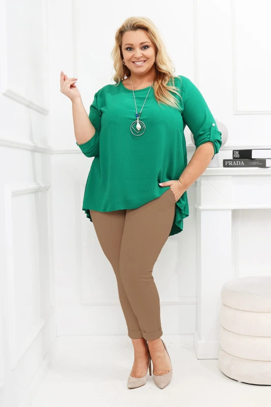 Brązowe spodnie plus size Fashioni  (r.44-54)   