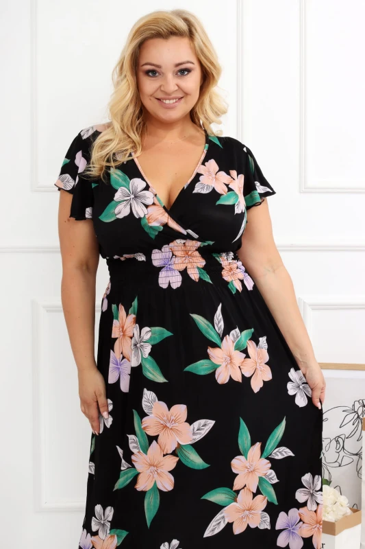 Sukienka maxi plus size Lasti ( r. 44-52) 