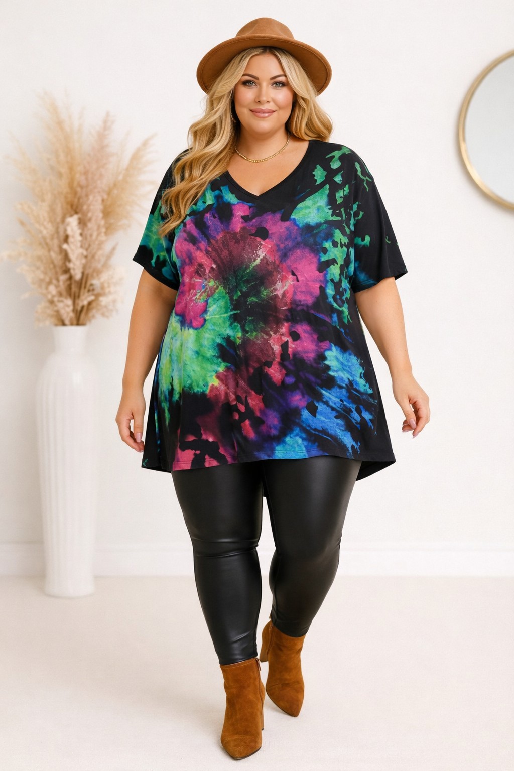 Tunika  Plus Size DIGITAL z nadrukiem ( r. 50-56)     