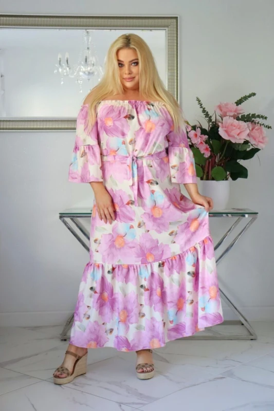Sukienka HISZPANKA naturalny skład  S1021 ( r. 48-54)
