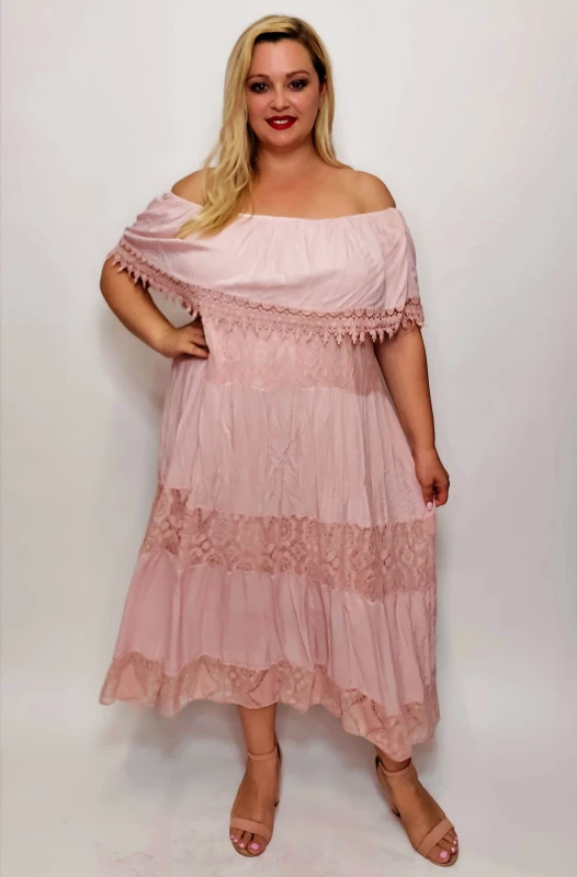   Koronkowa sukienka plus size hiszpanka MAXI (L.r 46-54) 