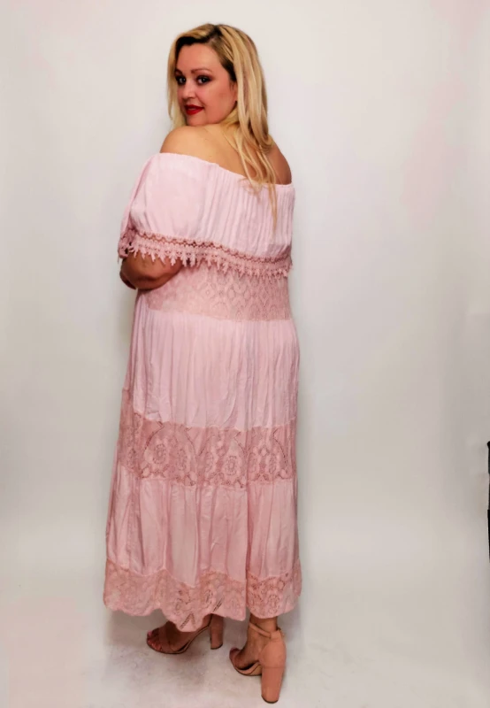   Koronkowa sukienka plus size hiszpanka MAXI (L.r 46-54) 