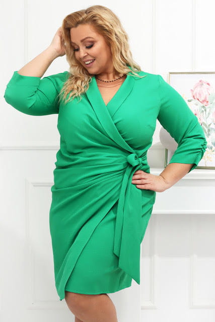 Sukienka plus size wiązana Madera (L.r 44-52)  PROMOCJA -WYSYŁKA 24H 