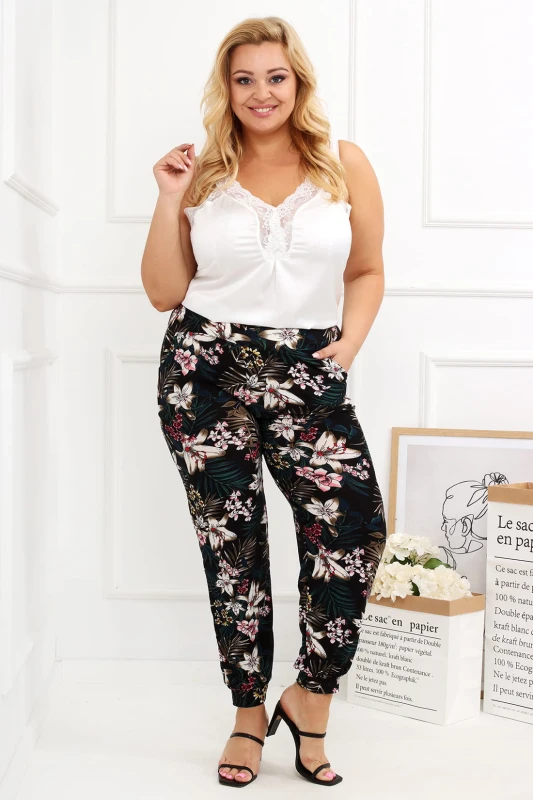 Legginsy/spodnie plus size w print ( r. 44-56)  