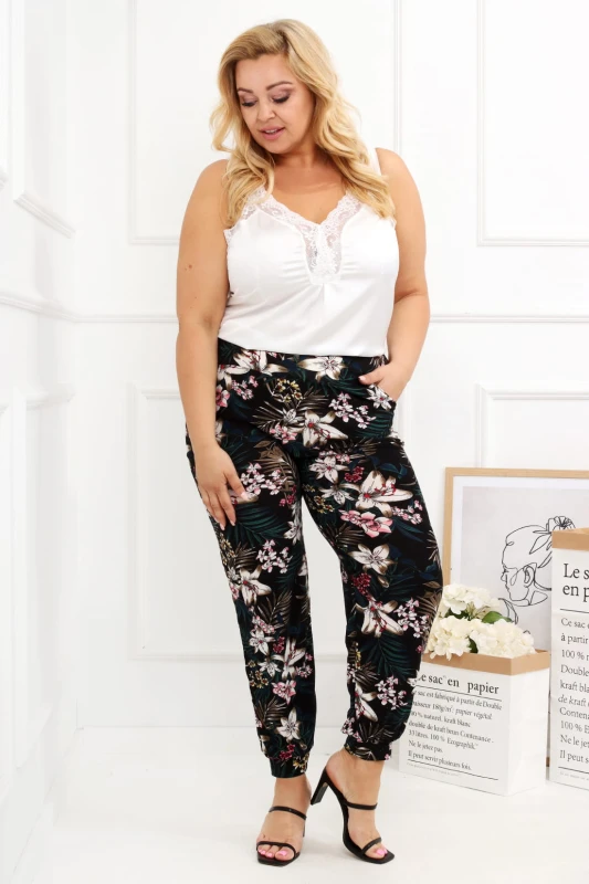 Legginsy/spodnie plus size w print ( r. 44-56)  