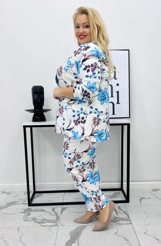 Garnitur plus size LOVE PRINT listki   KOLEKCJA LIMITOWANA  ( r. 48-54)   