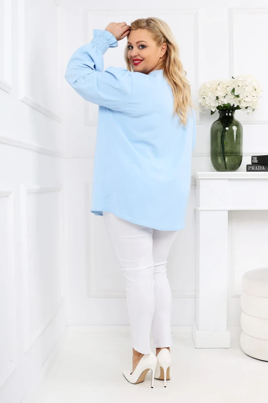 Spodnie plus size elastyczne GLAM  (r.44-56) BIAŁY 