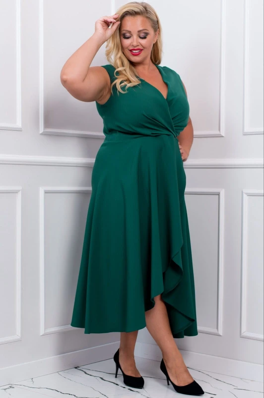 Sukienka asymetryczna plus size GRETA  ( r. 48-54) 