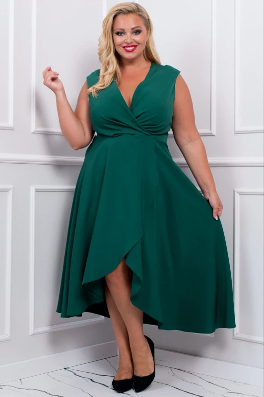 Sukienka asymetryczna plus size GRETA  ( r. 48-54) 