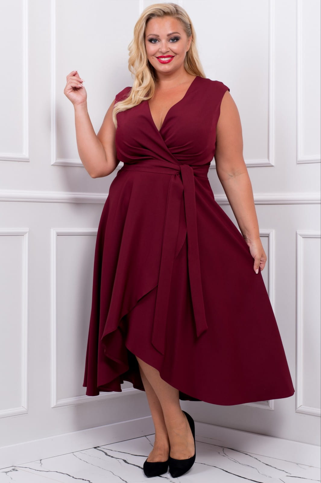Sukienka asymetryczna plus size GRETA   