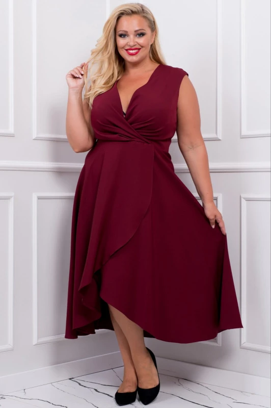 Sukienka asymetryczna plus size GRETA   