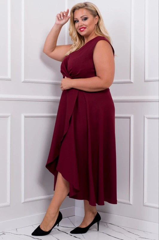 Sukienka asymetryczna plus size GRETA   
