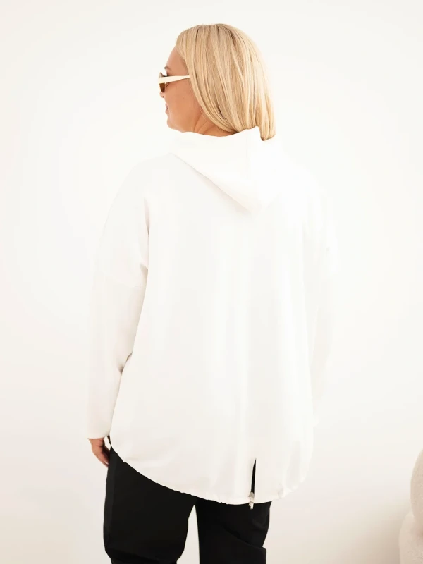 Bluza damska Plus Size oversize z kapturem i kieszenią kangurką (r.50-56)        