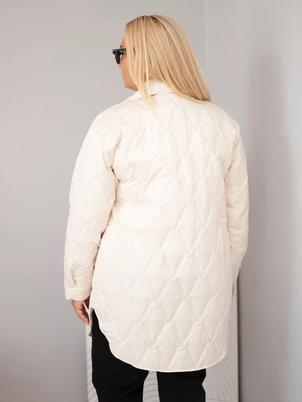 Kurtka damska Plus Size pikowana z kołnierzem i kieszeniami (r.44/46)  