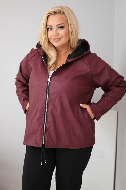 Kurtka Plus Size z Kapturem i Regulowanym Dołem (r.44/48) 