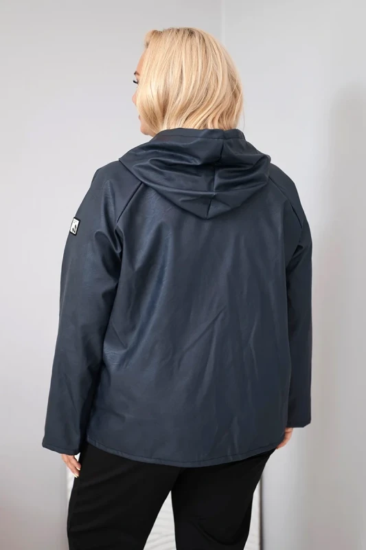 Kurtka Plus Size z Kapturem i Regulowanym Dołem (r.44/48)    