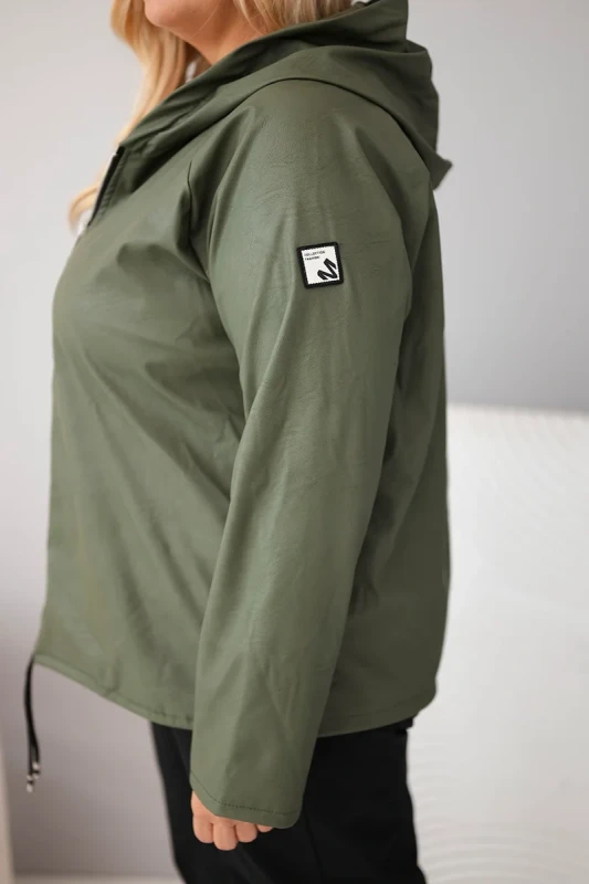 Kurtka Plus Size z Kapturem i Regulowanym Dołem (r.44/48)  