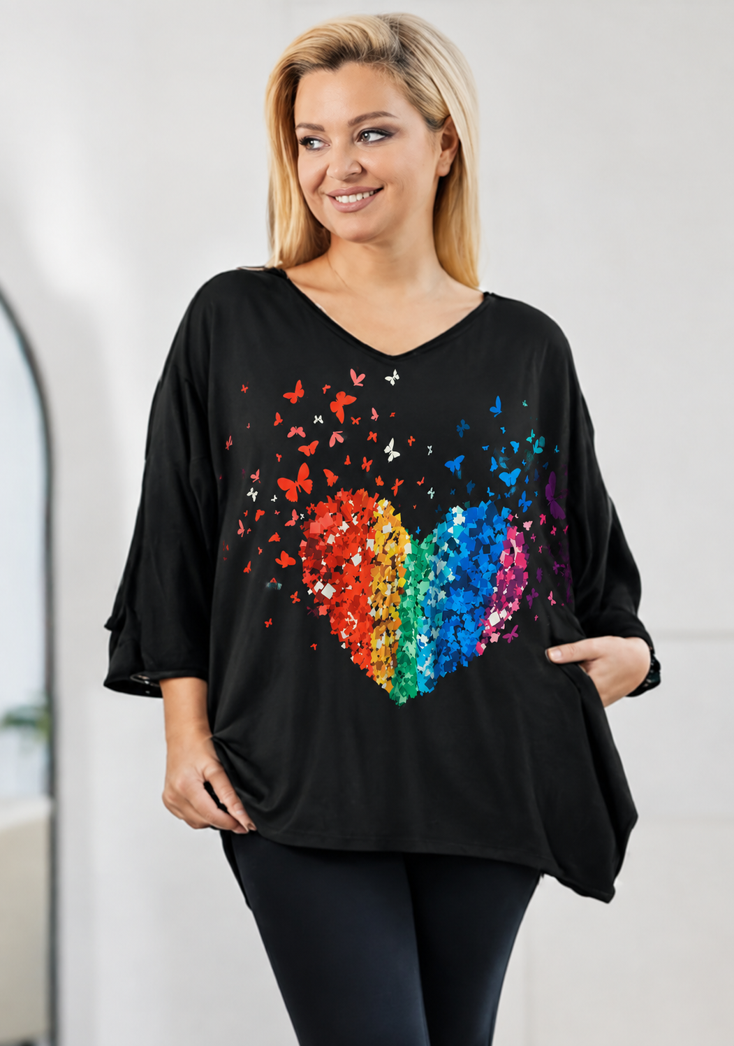 Tunika plus size WISKOZA Serca  ( r. 48-54)  