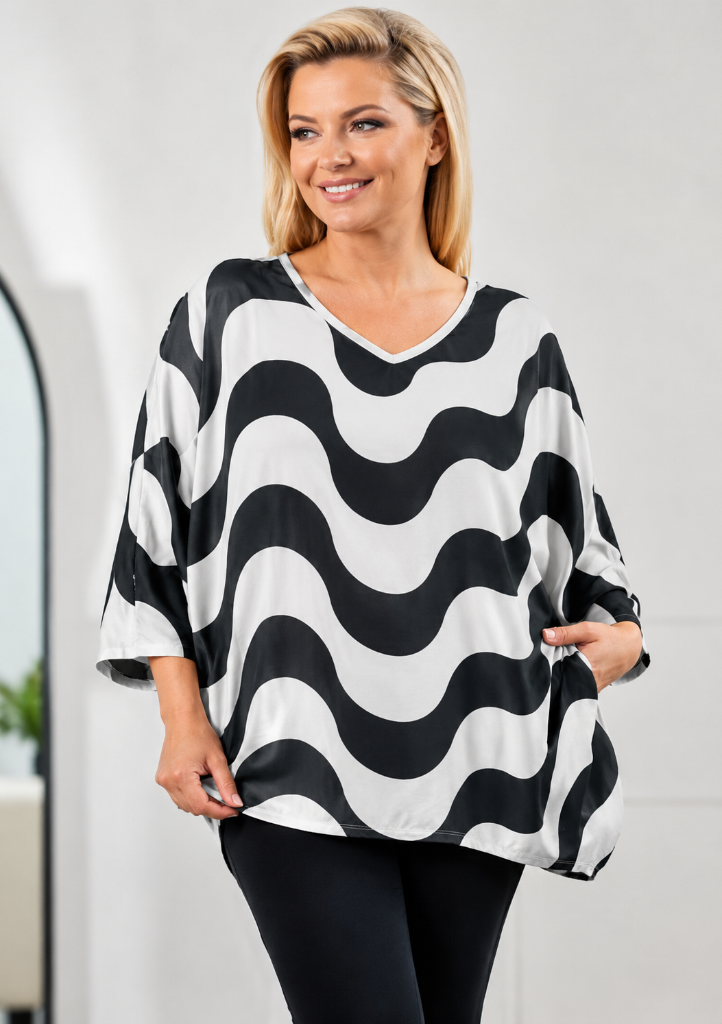 Tunika plus size WISKOZA Fale  ( r. 48-54)   