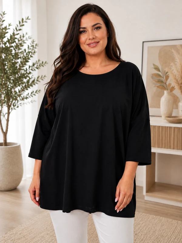 Bluzka damska Plus Size z wiązaniem na plecach ( r. 48-54 )  