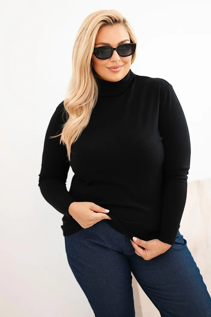 Sweter damski Plus Size „ELIZA” z półgolfem  (r.44-48) 