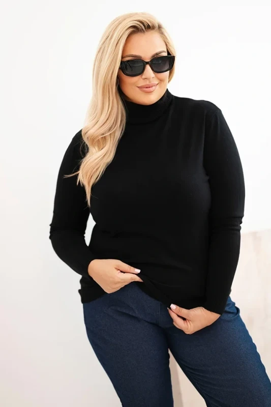 Sweter damski Plus Size „ELIZA” z półgolfem  (r.44-48) 