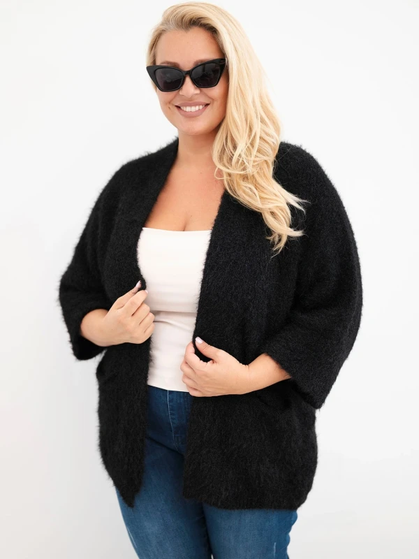 Kardigan damski Plus Size z kieszeniami (r.44-48)    