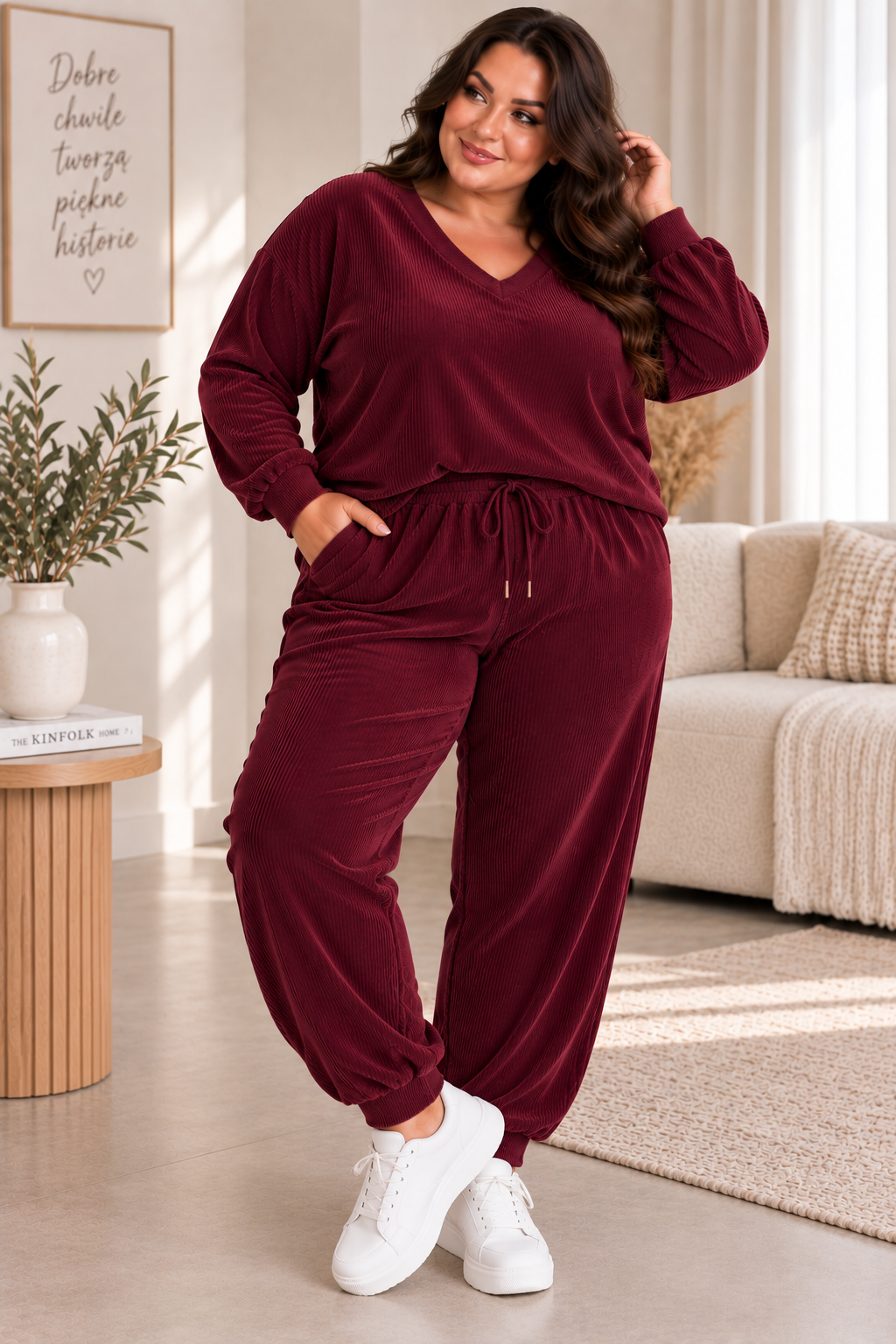 Komplet sztruksowy plus size ( r. 48-54)