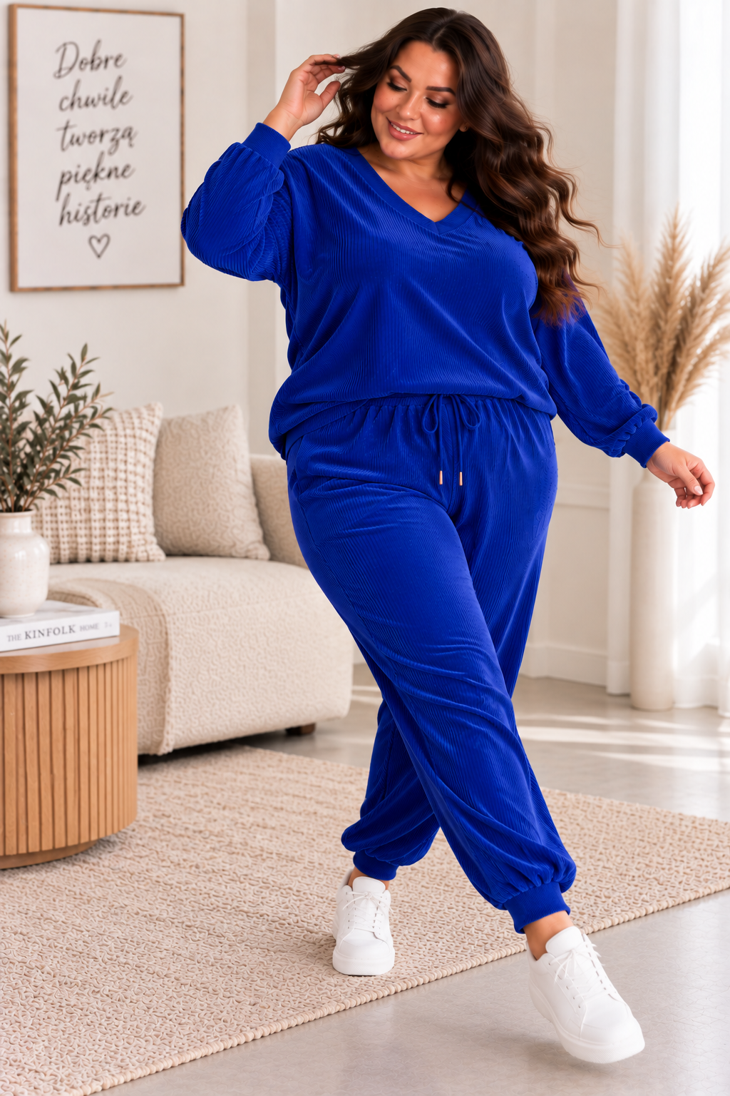 Komplet sztruksowy plus size ( r. 48-54) 