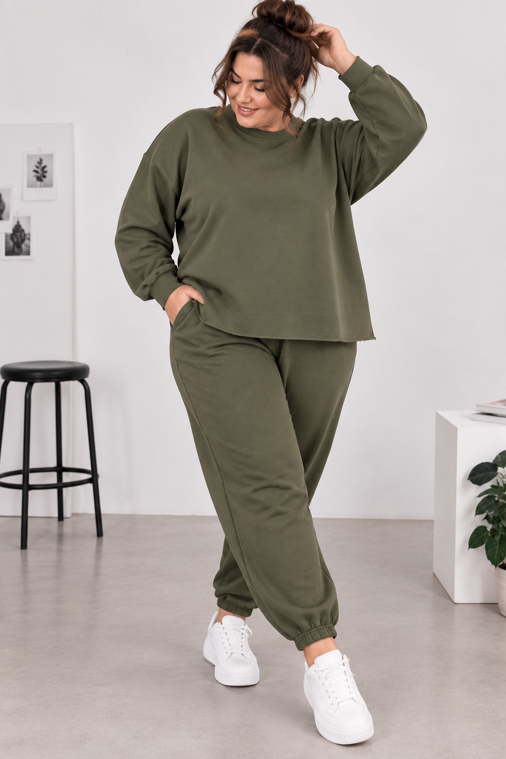 Komplet bawełniany plus size  ( r. 48-54)  