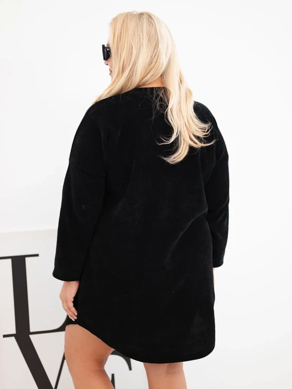 Sukienka damska Plus Size sztruksowa o luźnym kroju ( r. 46-50)       