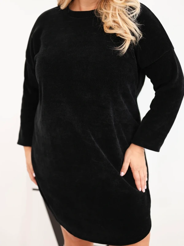 Sukienka damska Plus Size sztruksowa o luźnym kroju ( r. 46-50)       