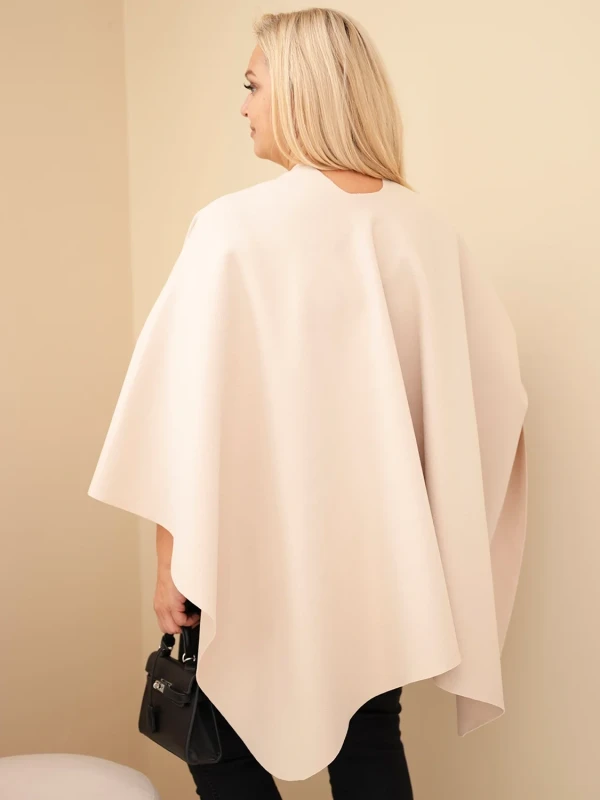 Narzutka damska ponczo Plus Size z broszką – elegancka narzutka oversize ( r 46-60)