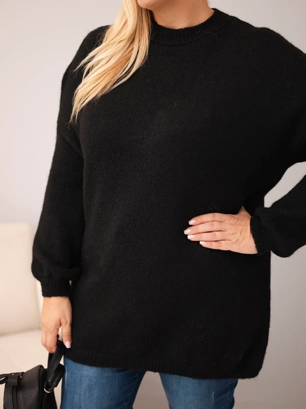 Sweter damski Plus Size z wełną – luźny krój 46–50