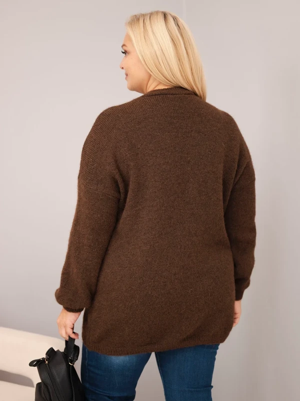 Sweter damski Plus Size z wełną – luźny krój 46–50