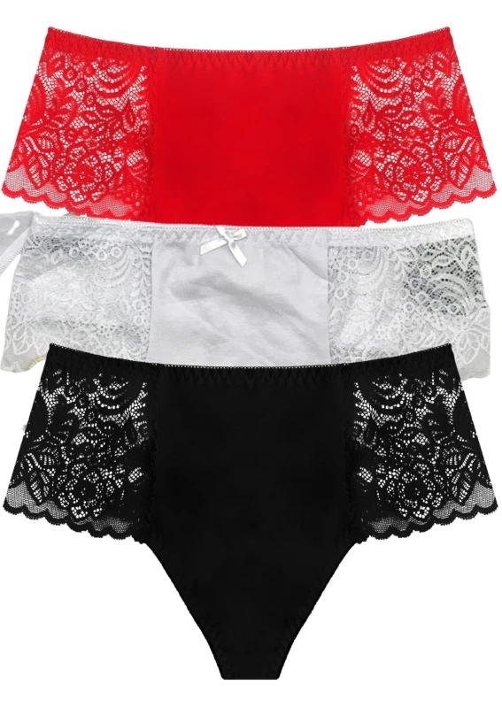 Koronkowe stringi plus size RIO  ( r. 42-46)  KOMPLET