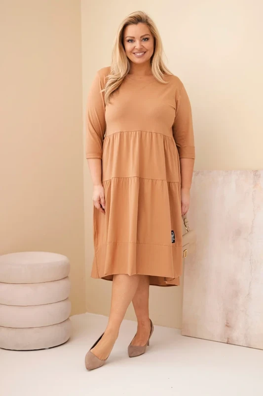 Sukienka damska Plus Size z falbanami LORENZA (r. 48/54)