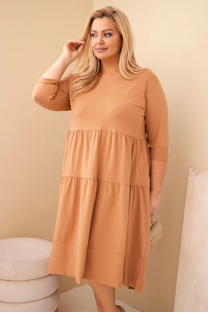 Sukienka damska Plus Size z falbanami LORENZA (r. 48/54)