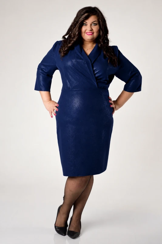 Sukienka plus size nabłyszczana ( r. 46) 