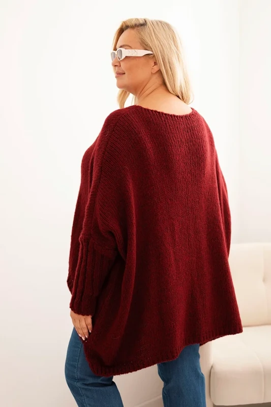 Sweter damska Plus Size z akrylem o luźnym kroju ( r. 46-60)  